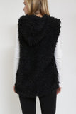 Lumi faux fur hooded vest (black)