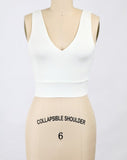 Cleo double layer modal v neck tank (ivory)