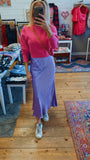 Abbie Hot Pink Cropped Turtleneck