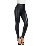 Blaze faux leather fleece lined legging (black)