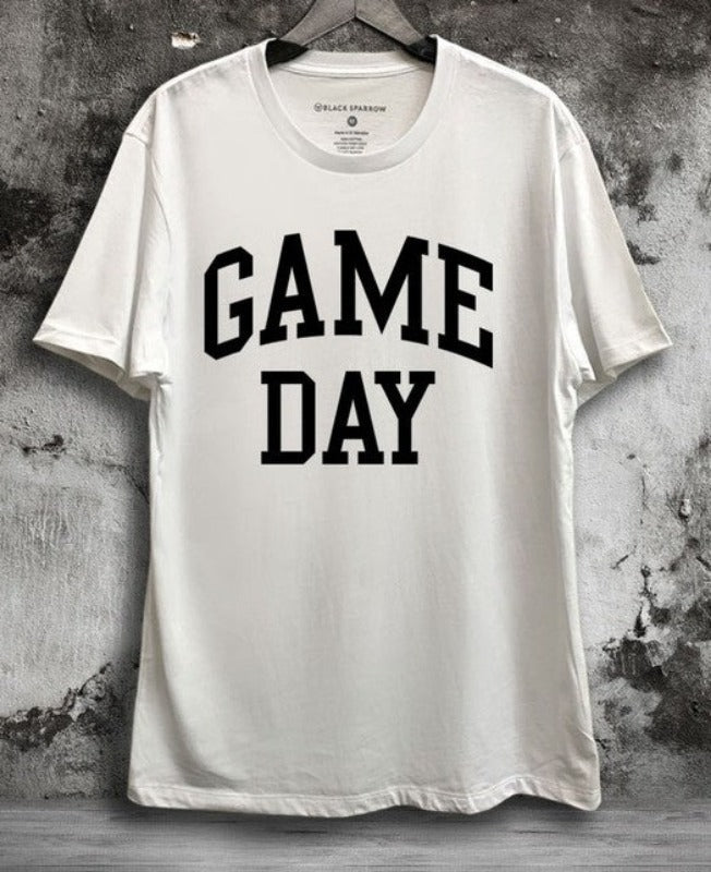 Game Day Graphic boyfriend Tee (white)