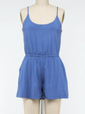 Pool Party cami romper (denim blue)