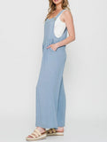 Lilliana wide leg denim Jumpsuit (light denim)