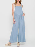 Lilliana wide leg denim Jumpsuit (light denim)