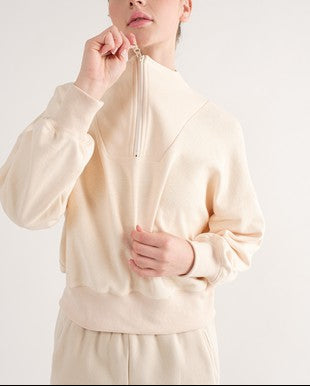 Willow Oversized washed pullover (cream)
