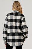 Barnett checkered shacket coat (black)