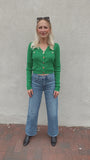 Silvia Button Up Cardigan Sweater (emerald)