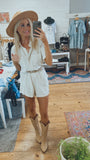 Heidi coastal woven romper (ecru beige)