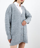 Stanley chunky mid length cardigan (heather gray)