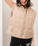 Ava Tan Puffer Vest