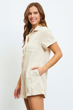 Heidi coastal woven romper (ecru beige)