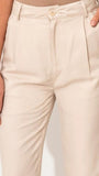 Dimitri Satin Trouser Pant (creamy beige)