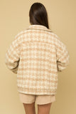 Checkered Fleece Jacket (natural/cream)
