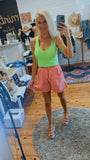 Emery linen cargo short (melon)