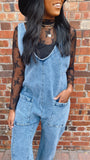 Bodhi denim relaxed jumpsuit (medium wash)