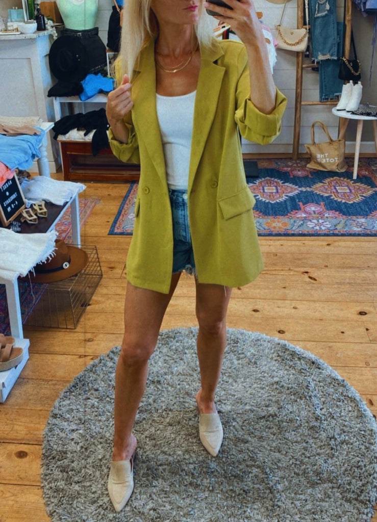 Isabella oversized relaxed fit blazer (citrus)