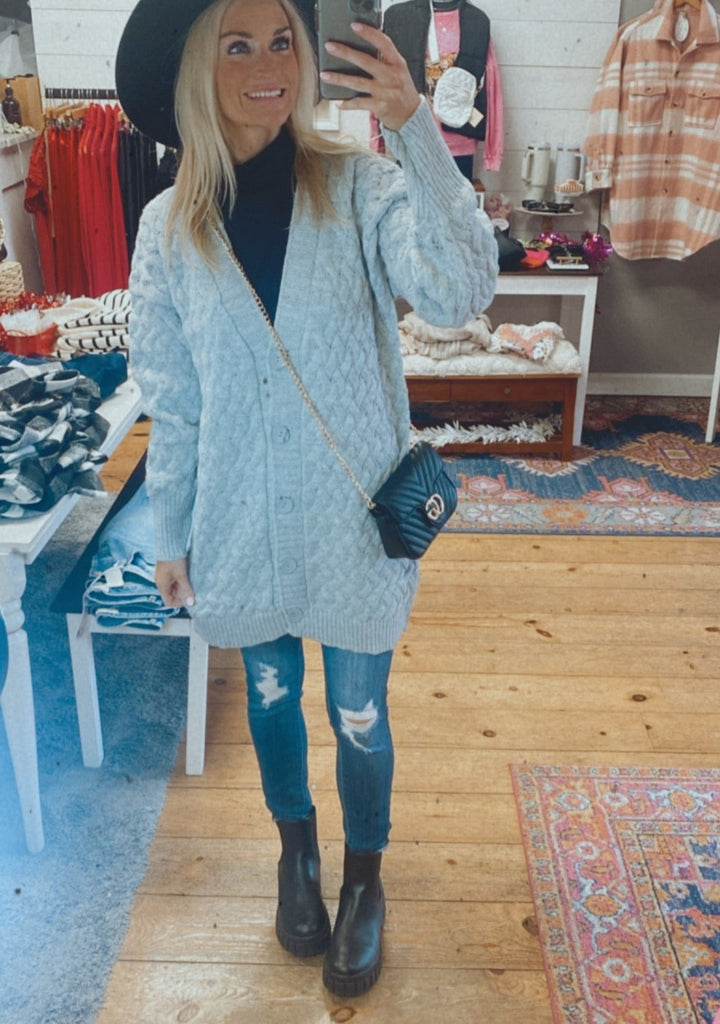 Stanley Chunky Cardigan (heather gray)