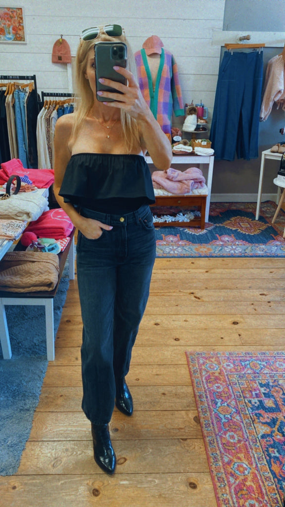 Belle Strapless Ruffle Bodysuit