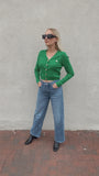 Silvia Button Up Cardigan Sweater (emerald)