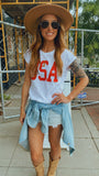 USA Star Graphic Tee (white)
