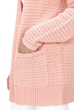 Nat Open Front Knit Oversize Cardigan (light pink)