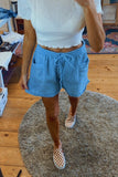 Emery linen cargo short (baby blue)