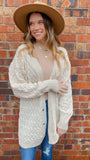 Stanley chunky mid length cardigan (cream)