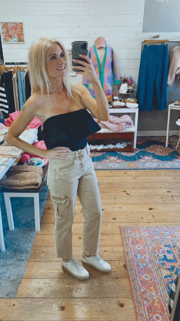 Belle Strapless Ruffle Bodysuit