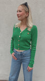 Silvia Button Up Cardigan Sweater (emerald)
