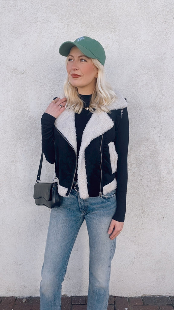 Benni Suede Vest - Black
