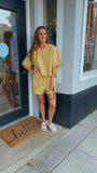 Dylan fringe hem short (melon)
