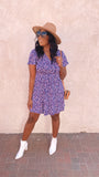 Brigitte Floral knit dress (navy)