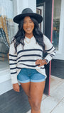 Chloe Striped Sweater (beige/black)