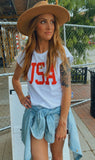 USA Star Graphic Tee (white)