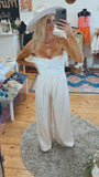 City Chic wide leg pant (creamy beige)