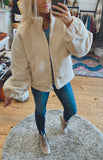 Republic sherpa jacket (beige)
