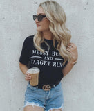 Messy Bun Target Run T (black)