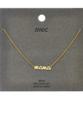 mama cursive pendant necklace (gold)