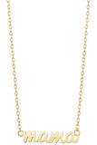 mama cursive pendant necklace (gold)