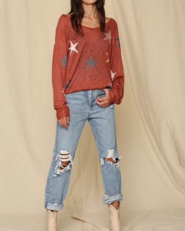 Seeing Stars Pullover (rust)