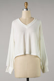Fresh Starts Long Sleeve Brushed Top (Ivory) - Mint Boutique