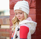 kids c.c. beanie (ivory)
