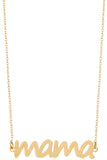 mama cursive pendant necklace (gold)