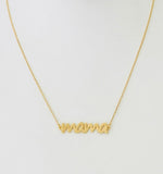 mama cursive pendant necklace (gold)