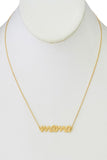 mama cursive pendant necklace (gold)