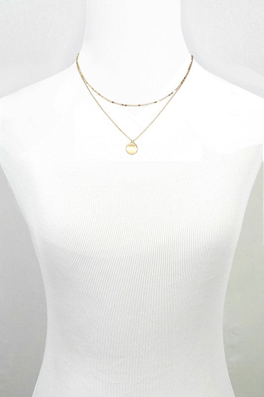Layered Coin Necklace (gold)