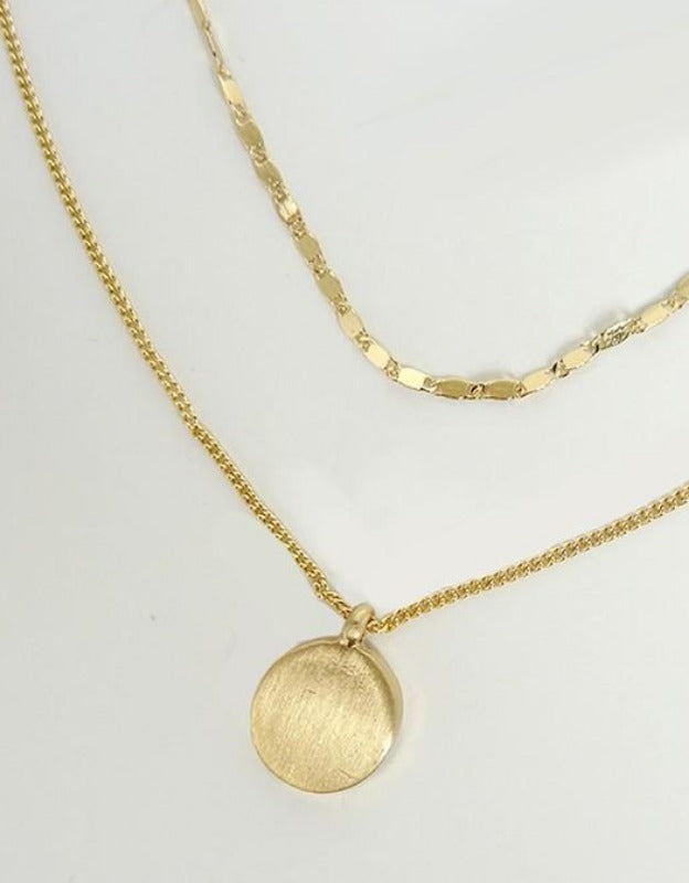 Layered Coin Necklace (gold)