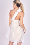Save the Date Polka Dot One Shoulder Dress (ivory) - Mint Boutique