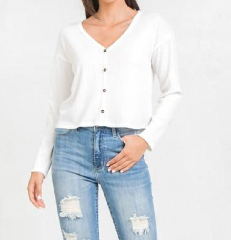 TimeSquare button down thermal (ivory)
