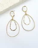 Twisted Wire Double Hoop earrings (gold) - Mint Boutique